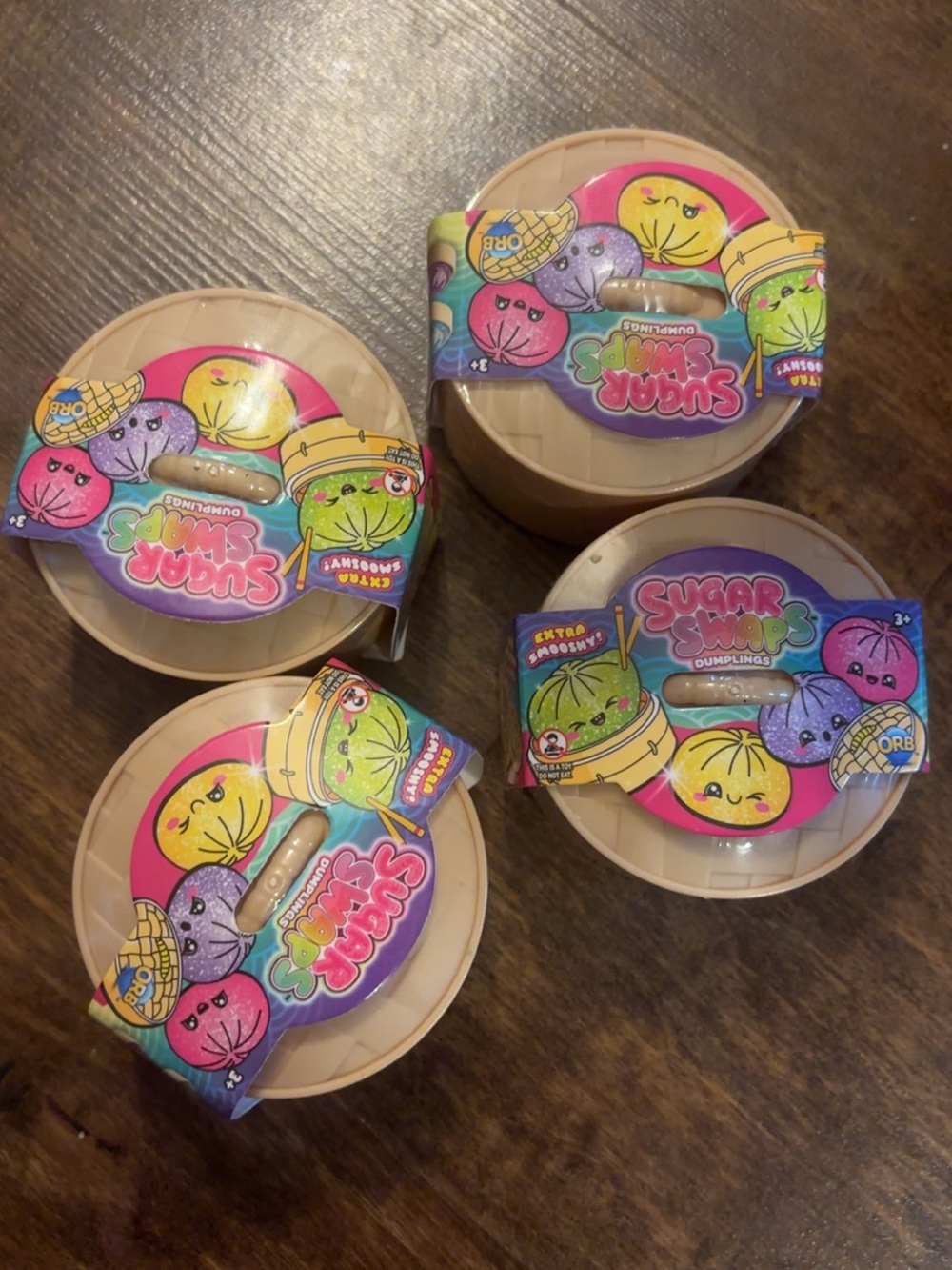 4 Dumplings Kids Toy - Assorted Pastel Colors